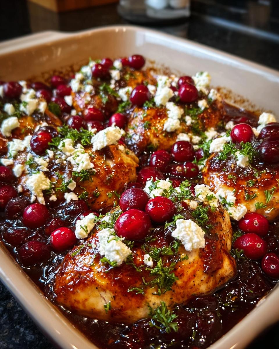 Honey Cranberry Chicken Bake With Feta Cheese - Detail 1