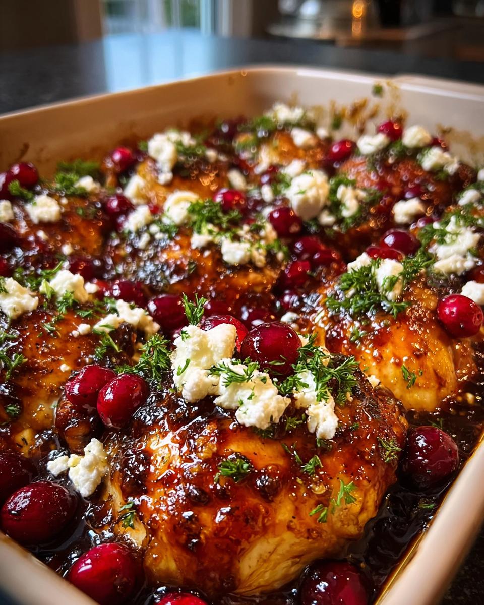 Honey Cranberry Chicken Bake With Feta Cheese - Detail 2