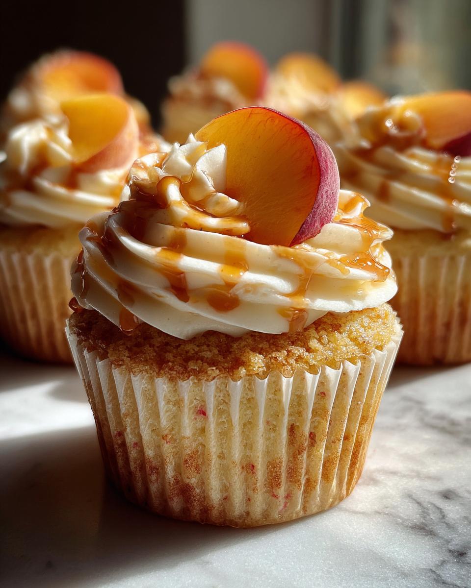 Honey Peach Cream Cheese Cupcakes - Detail 1