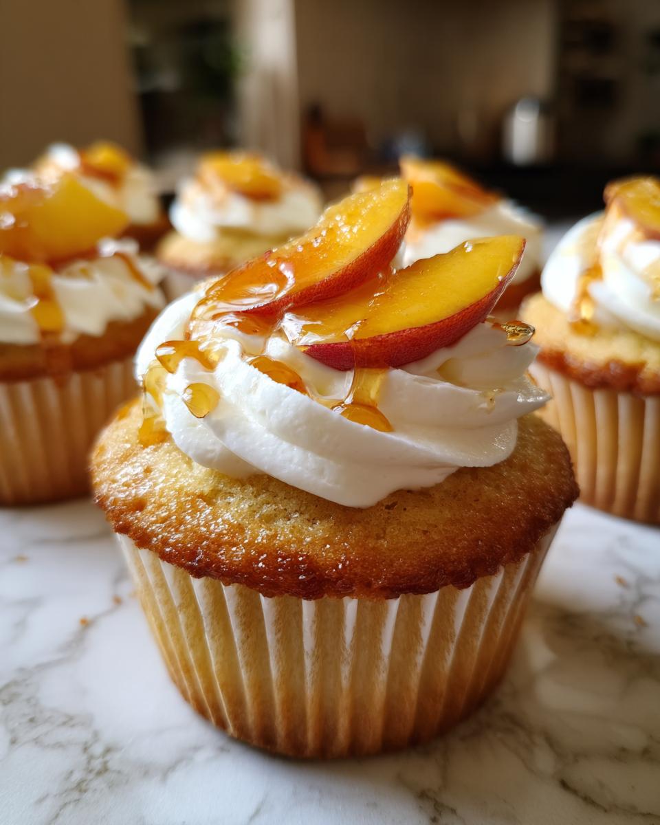 Honey Peach Cream Cheese Cupcakes - Detail 2