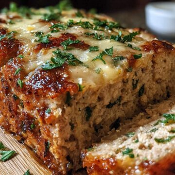 Juicy Garlic Parmesan Chicken Meatloaf