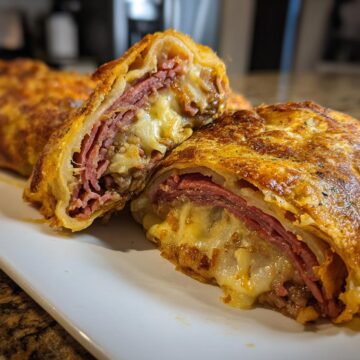 Keto Crispy Reuben Roll-Ups