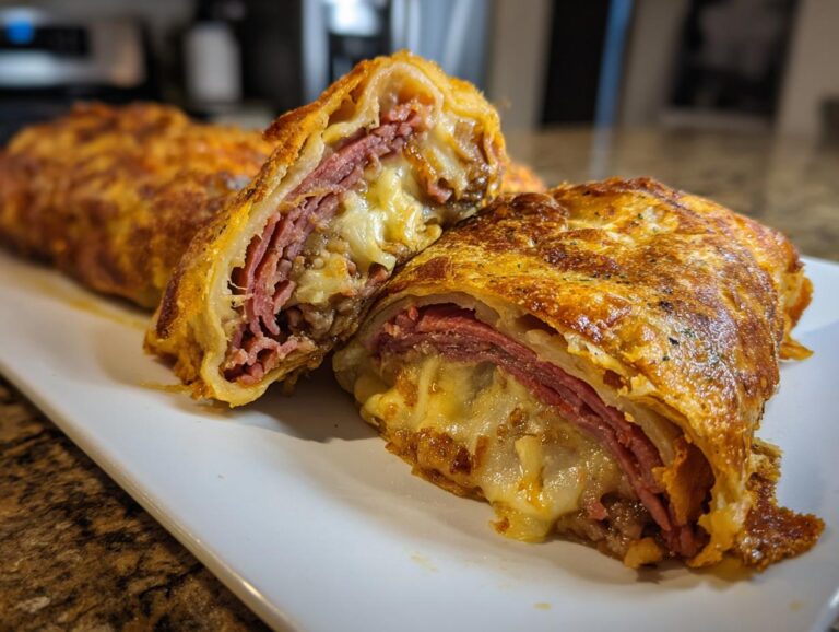 Keto Crispy Reuben Roll-Ups