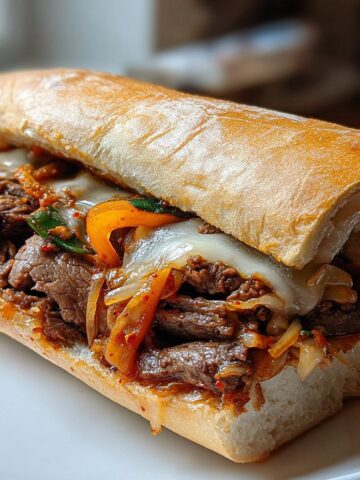 Korean-Inspired Kimchi Bulgogi Cheesesteak