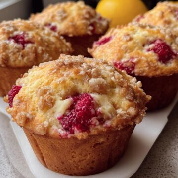 Lemon Raspberry White Chocolate Muffins
