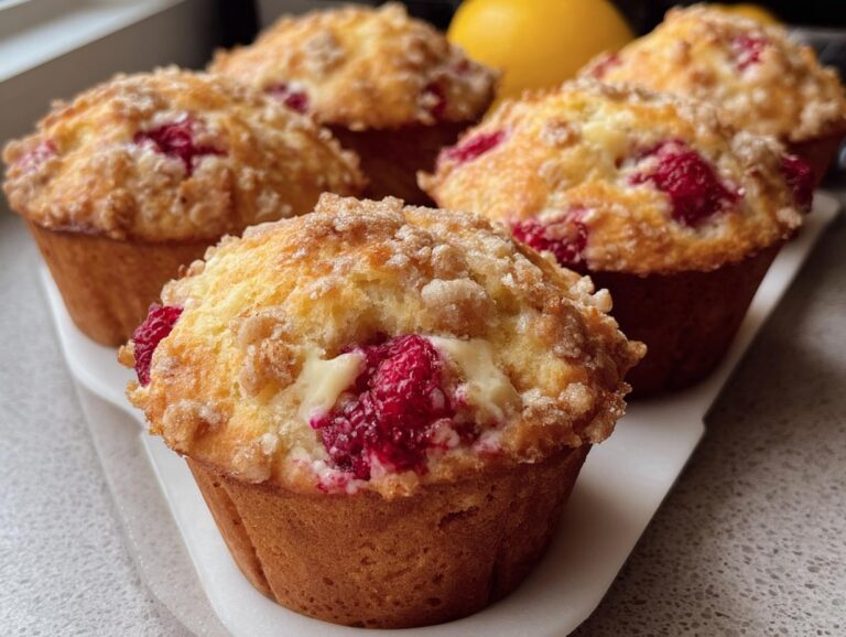 Lemon Raspberry White Chocolate Muffins