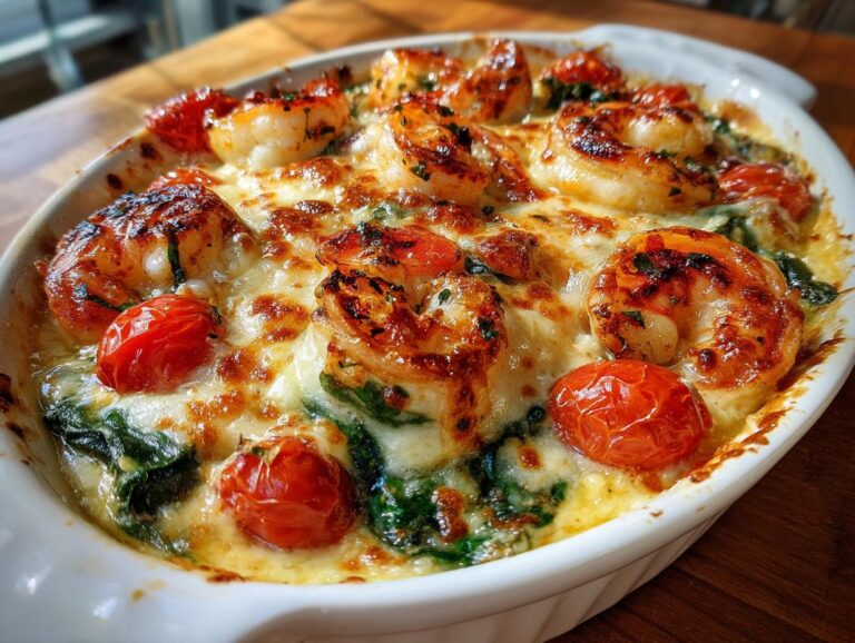 Low-Carb Shrimp Tuscan Bake