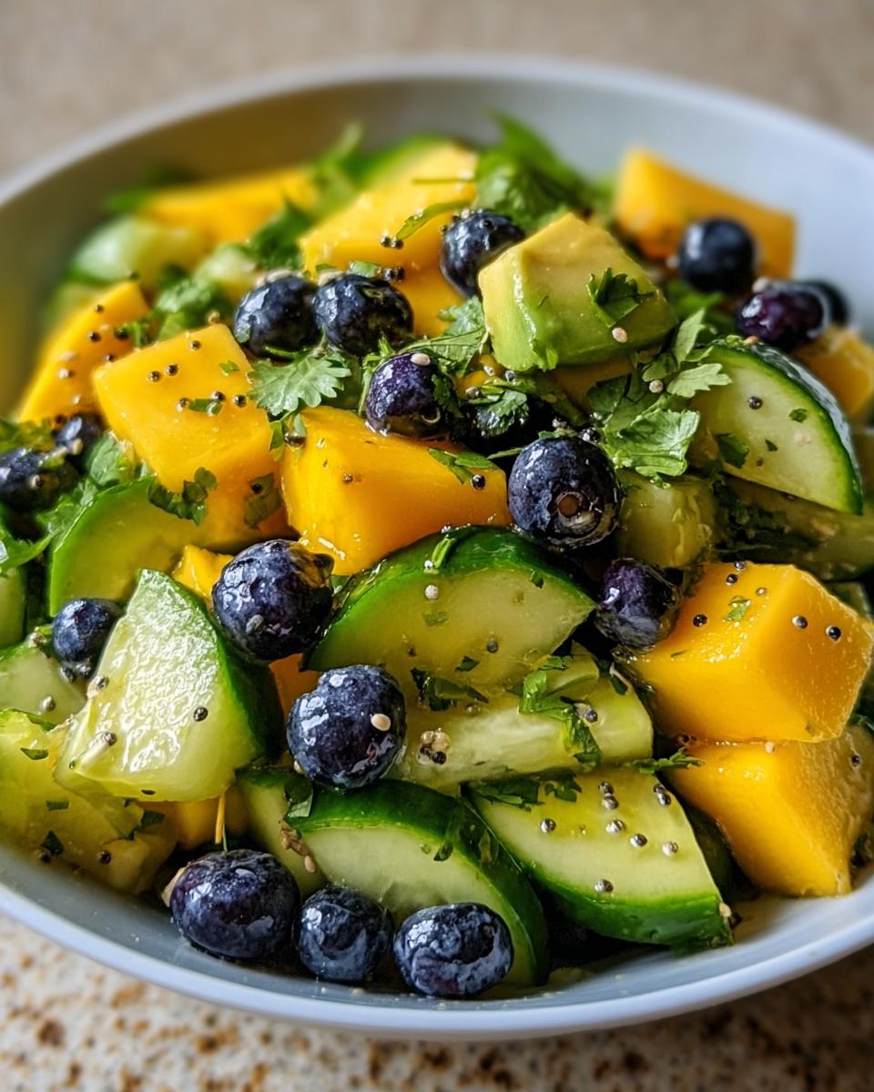 Mango Cucumber Salad With Blueberries And Avocado - Detail 1