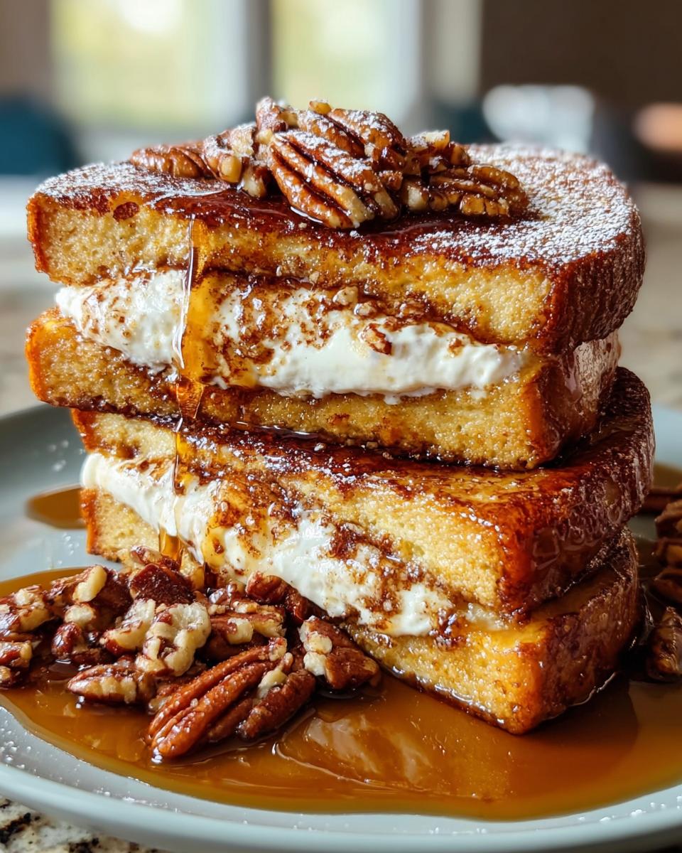 Maple Pecan Cream Cheese Stuffed French Toast - Detail 1
