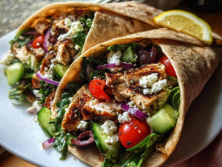 Mediterranean Chicken Wraps