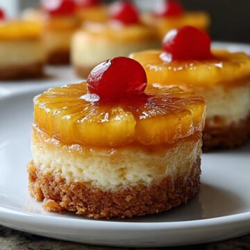 Mini Pineapple Upside Down Cheesecakes