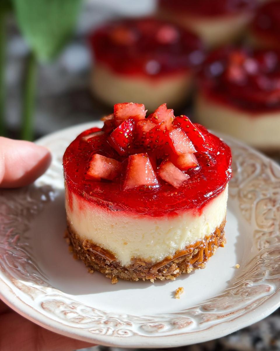 Mini Strawberry Pretzel Salad Cheesecake - Detail 1