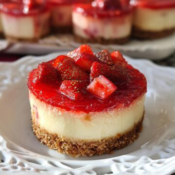 Mini Strawberry Pretzel Salad Cheesecake