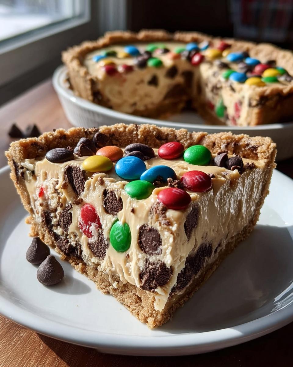 Monster Cookie Peanut Butter Cheesecake Pie - Detail 1