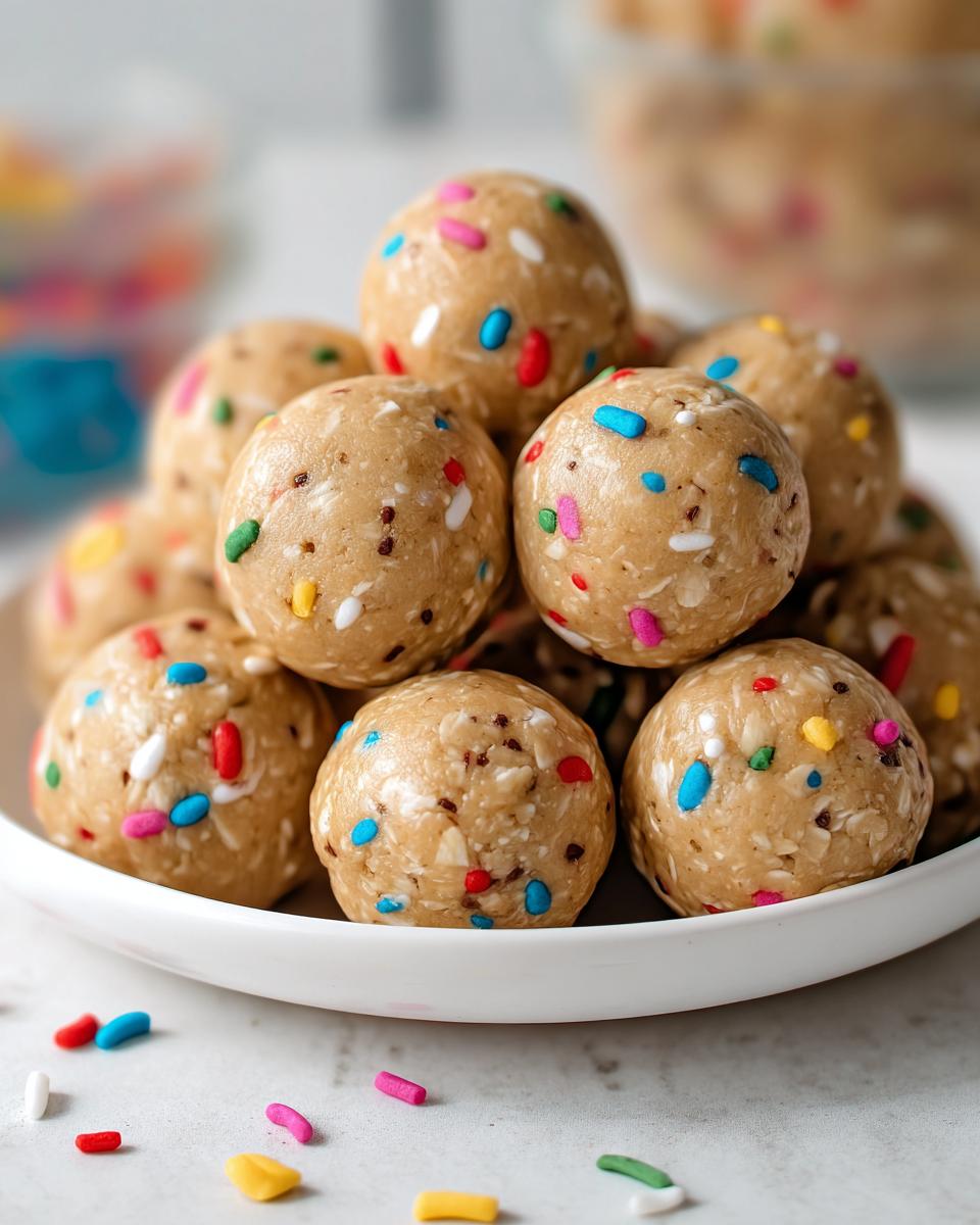 No Bake Cake Batter Protein Balls - Detail 1