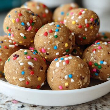 No Bake Cake Batter Protein Balls