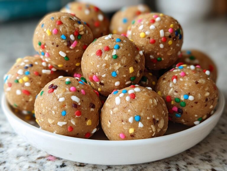 No Bake Cake Batter Protein Balls