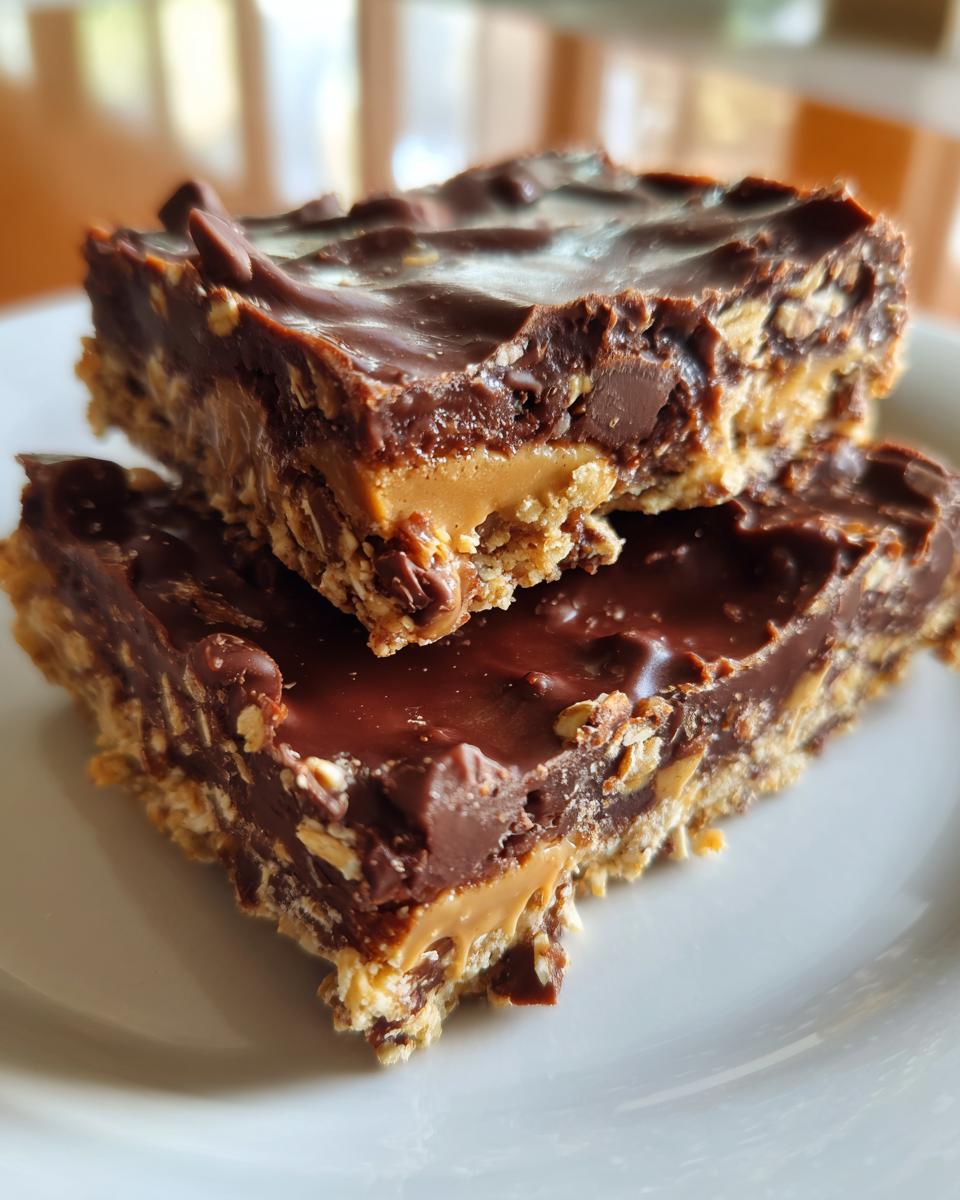 No Bake Chocolate Oatmeal Bars - Detail 1