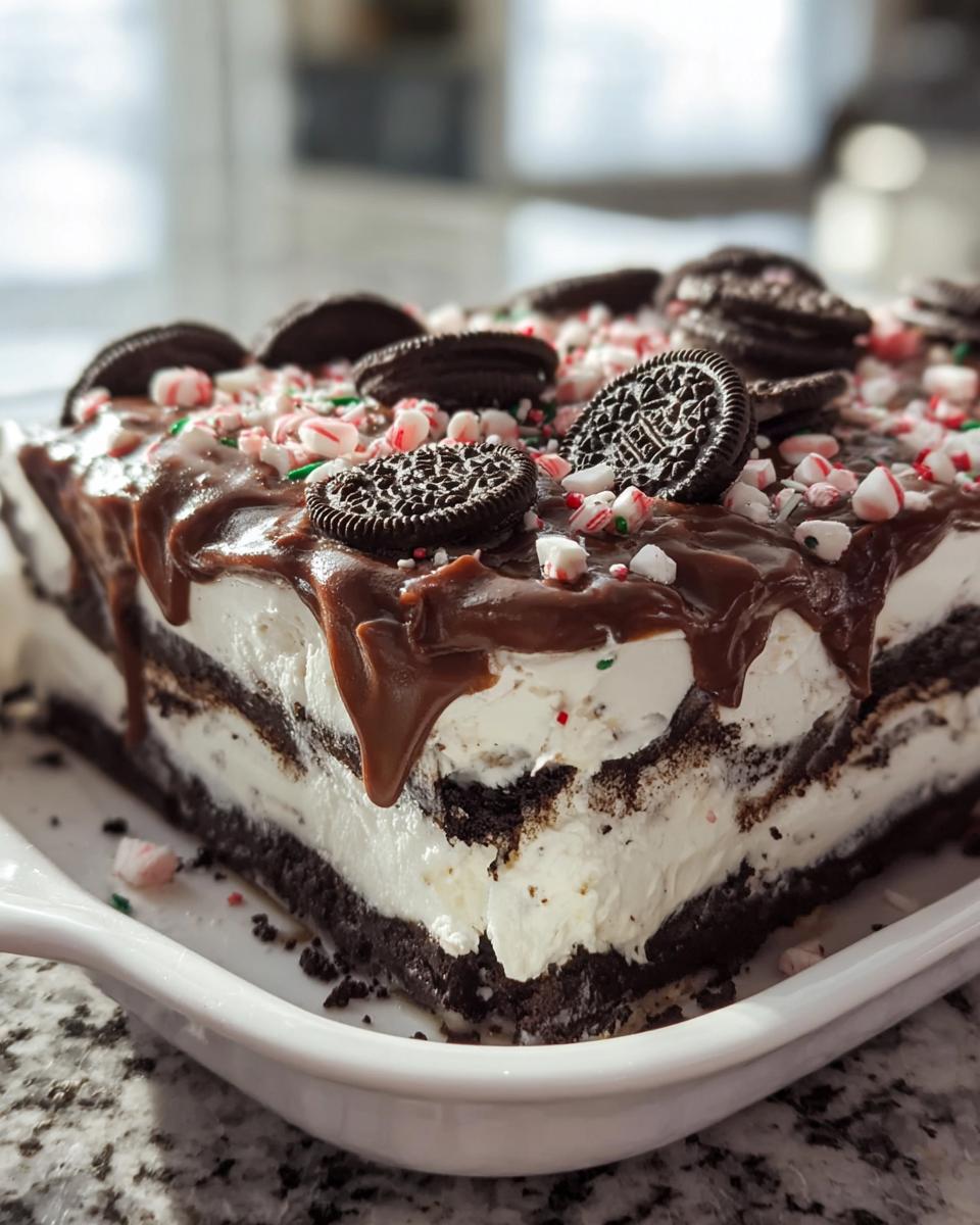 No Bake Christmas Oreo Lasagna - Detail 1