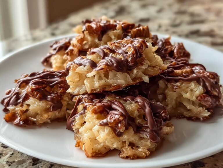 No-Bake Coconut Pecan Praline Clusters