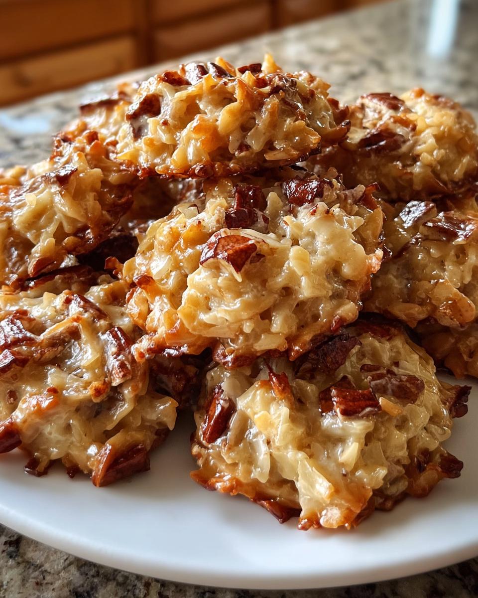 No-Bake Coconut Pecan Praline Cookies - Detail 1