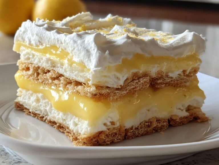 No-Bake Lemon Éclair Cake