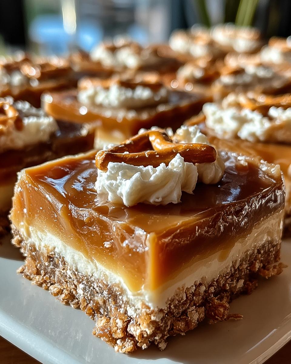 No-Bake Salted Caramel Pretzel Bars - Detail 1