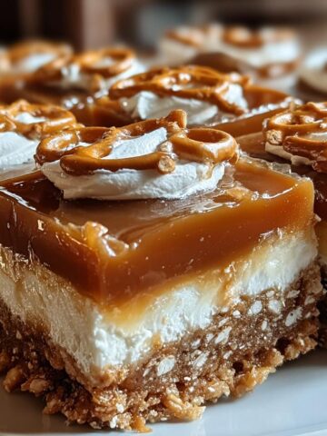 No-Bake Salted Caramel Pretzel Bars