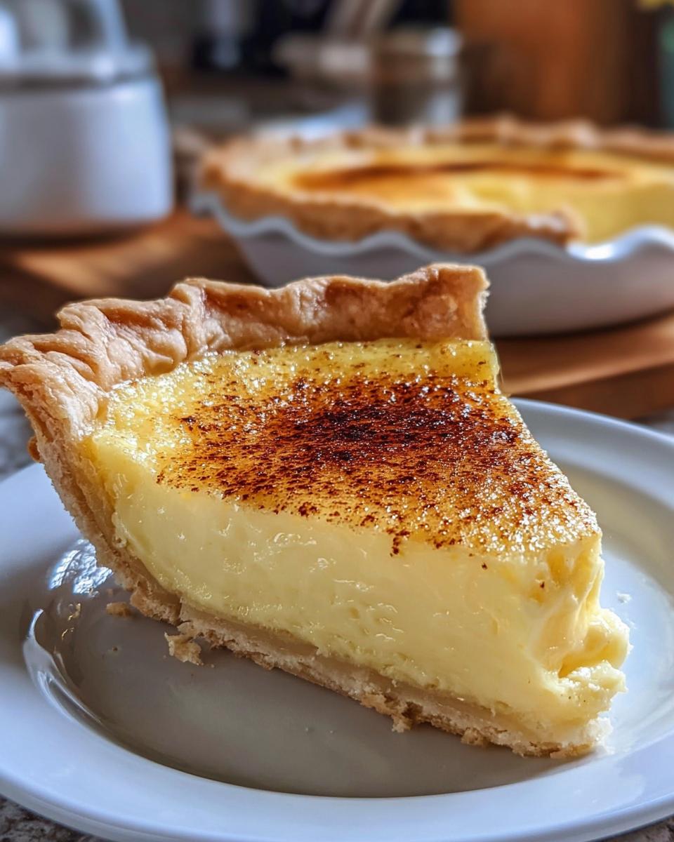 Old Fashioned Egg Custard Pie - Detail 2