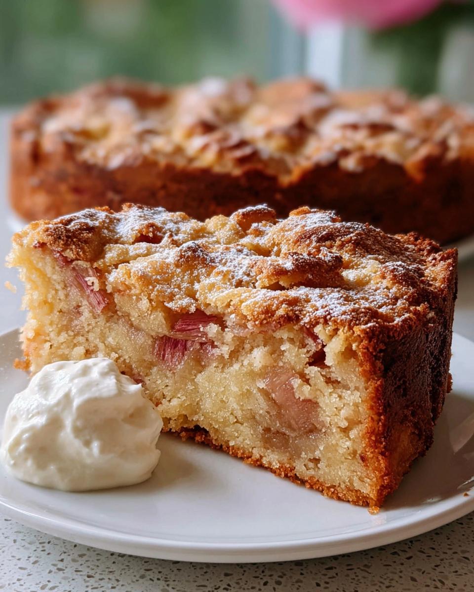 Old-Fashioned Norwegian Rhubarb Cake - Detail 2