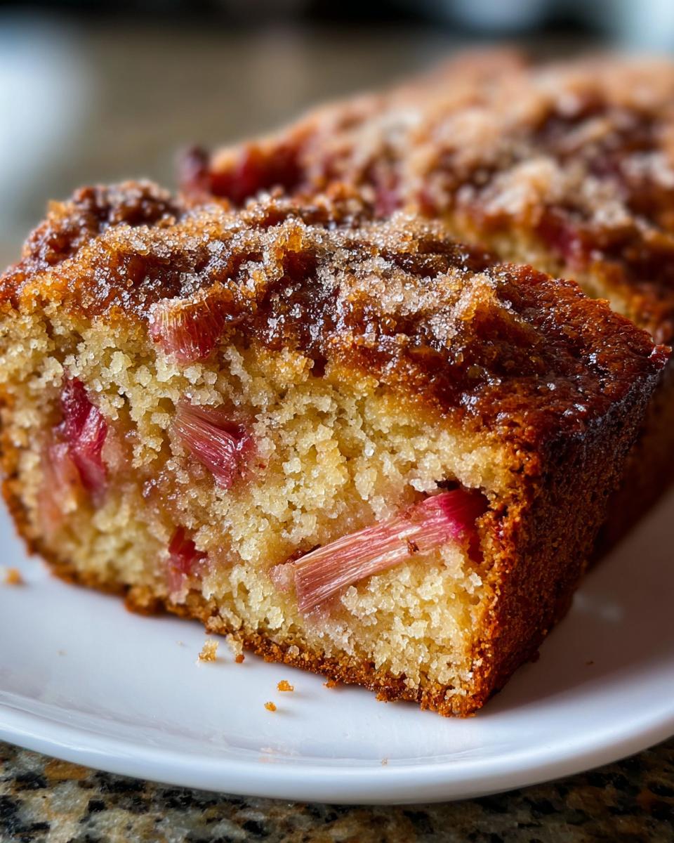 Old-Fashioned Rhubarb & Cinnamon Tea Cake - Detail 1