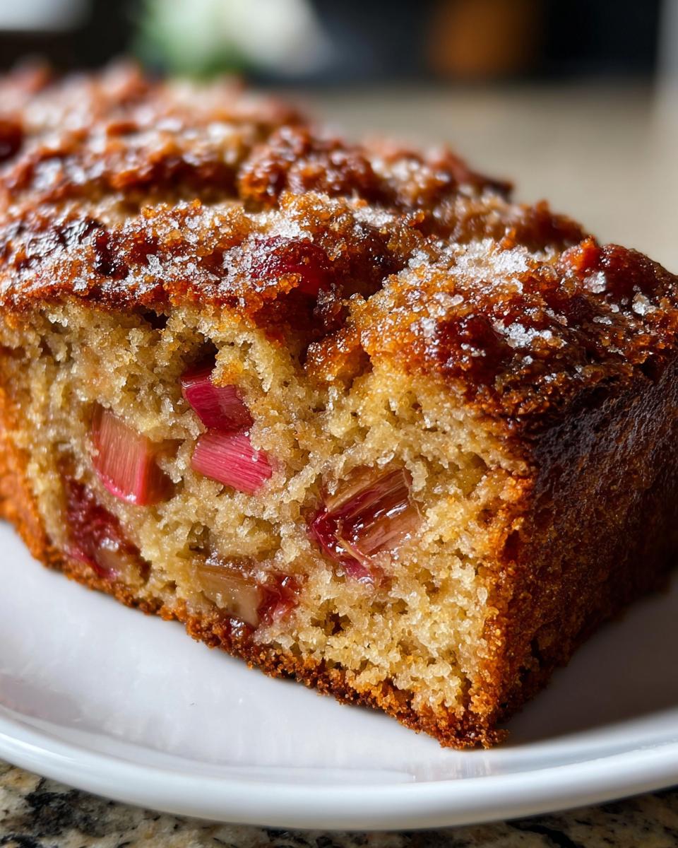 Old-Fashioned Rhubarb & Cinnamon Tea Cake - Detail 2
