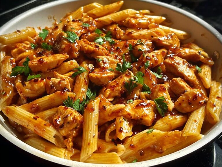 One-Pan Tangy Honey Bbq Chicken Penne