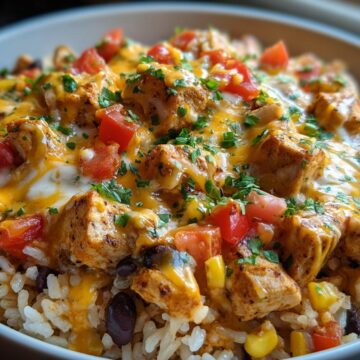 One-Pot Cheesy Southwest Chicken &Amp; Rice