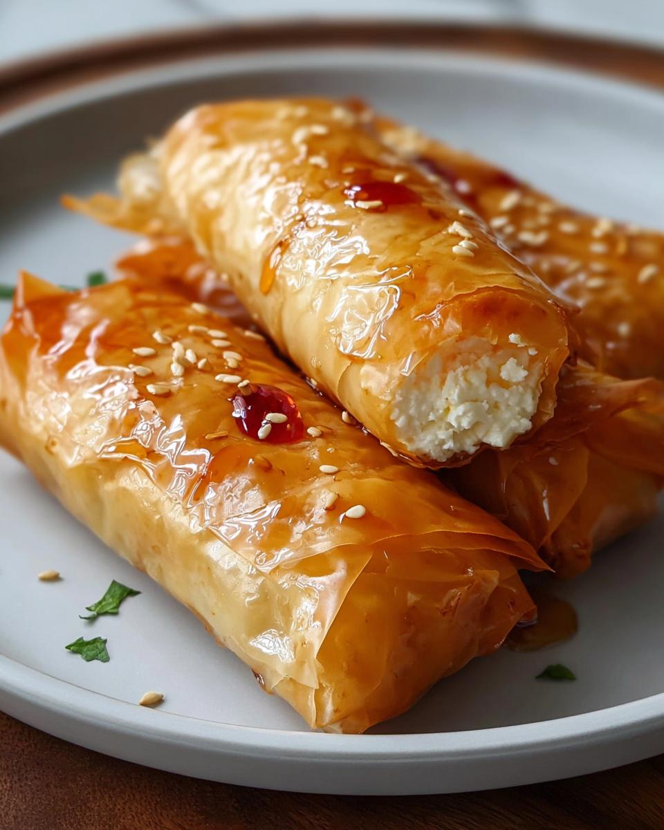 Oven-Fried Feta Rolls With Chili Honey - Detail 1