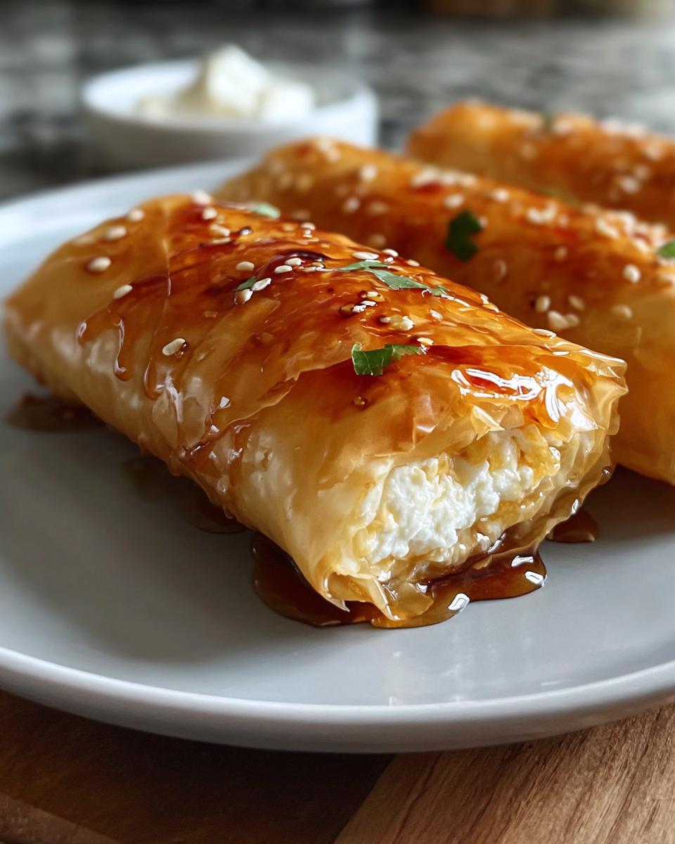 Oven-Fried Feta Rolls With Chili Honey - Detail 2