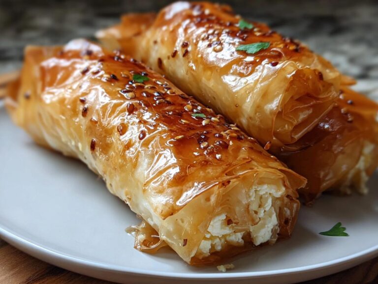 Oven-Fried Feta Rolls With Chili Honey