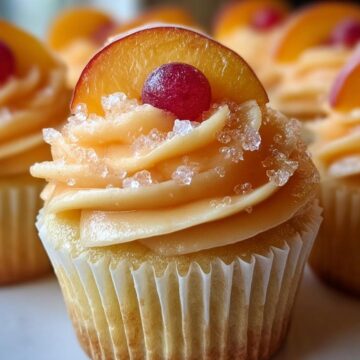 Peach Bellini Cupcakes