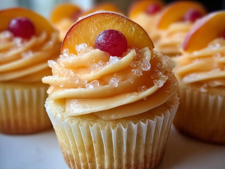 Peach Bellini Cupcakes