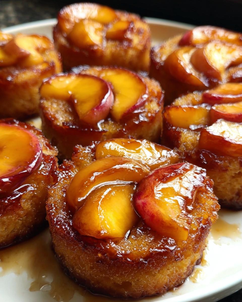Peach Upside-Down Mini Cakes - Detail 1