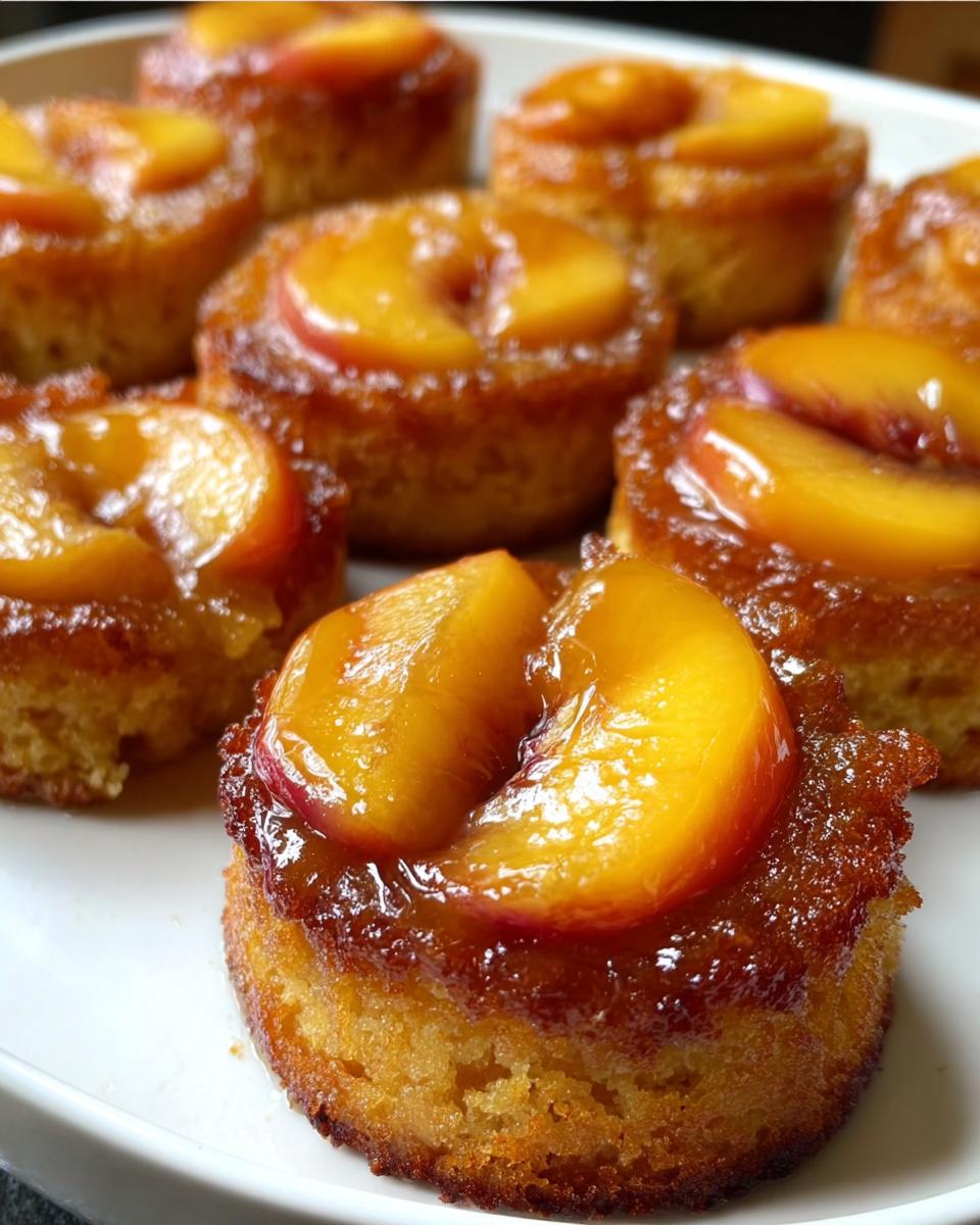 Peach Upside-Down Mini Cakes - Detail 2