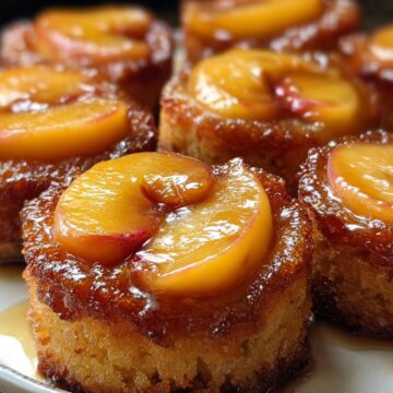 Peach Upside-Down Mini Cakes