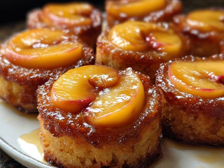 Peach Upside-Down Mini Cakes