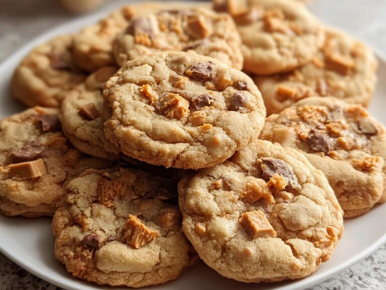 Peanut Butter Butterfinger Cookies
