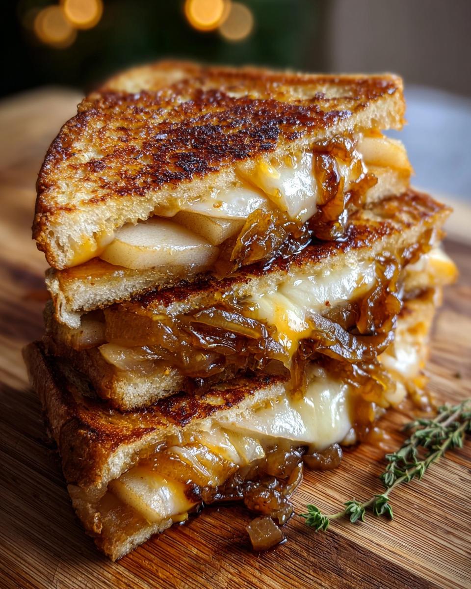 Pear & Apple Grilled Cheese With Caramelized Onions - Detail 1