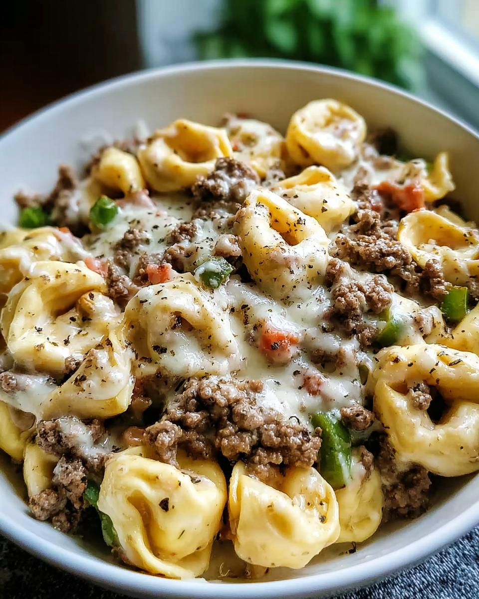 Philly Cheesesteak Tortellini Pasta - Detail 1