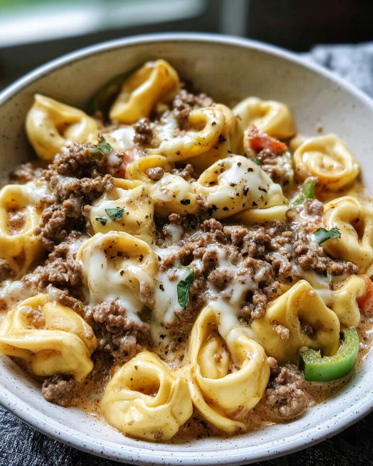 Philly Cheesesteak Tortellini Pasta
