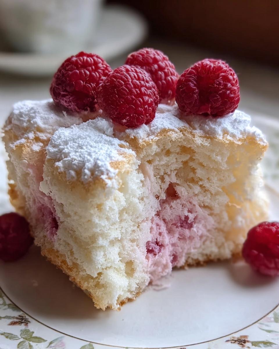 Raspberry Angel Food Cake - Detail 1