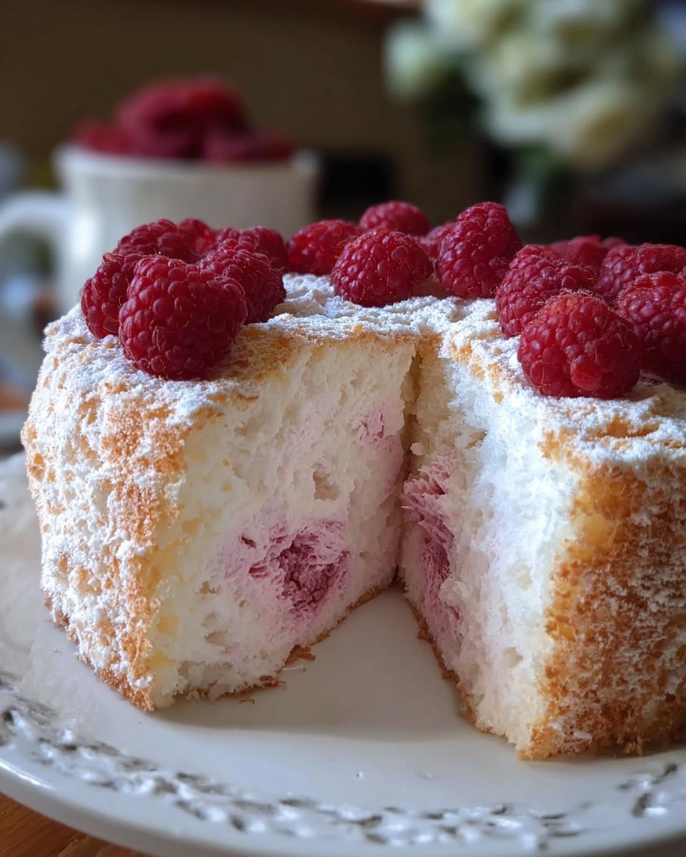Raspberry Angel Food Cake - Detail 2