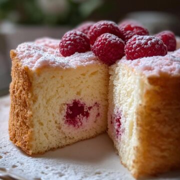 Raspberry Angel Food Cake